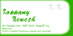 koppany nemeth business card